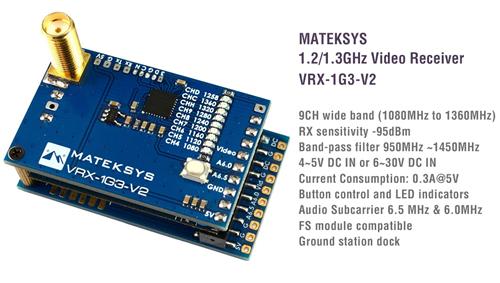 Matek 1.2/1.3GHz 9CH Video Receiver [VRX-1G3-V2]